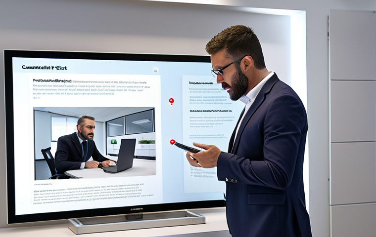 ** A consultant passionately presenting innovative tech solutions to a client, emphasizing their expertise in project management and strategic consulting within a modern Madrid office setting.
**