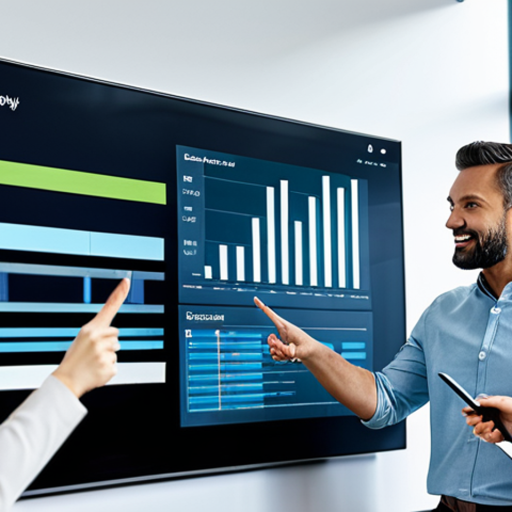 Project Management Team Collaboration**

"A diverse team of professionals collaborating on a project using a digital Kanban board on a large screen in a modern office. Team members are pointing and discussing tasks. The atmosphere is collaborative and focused. Everyone is fully clothed in business casual attire. Safe for work, appropriate content, perfect anatomy, correct proportions, natural pose, professional setting."

**