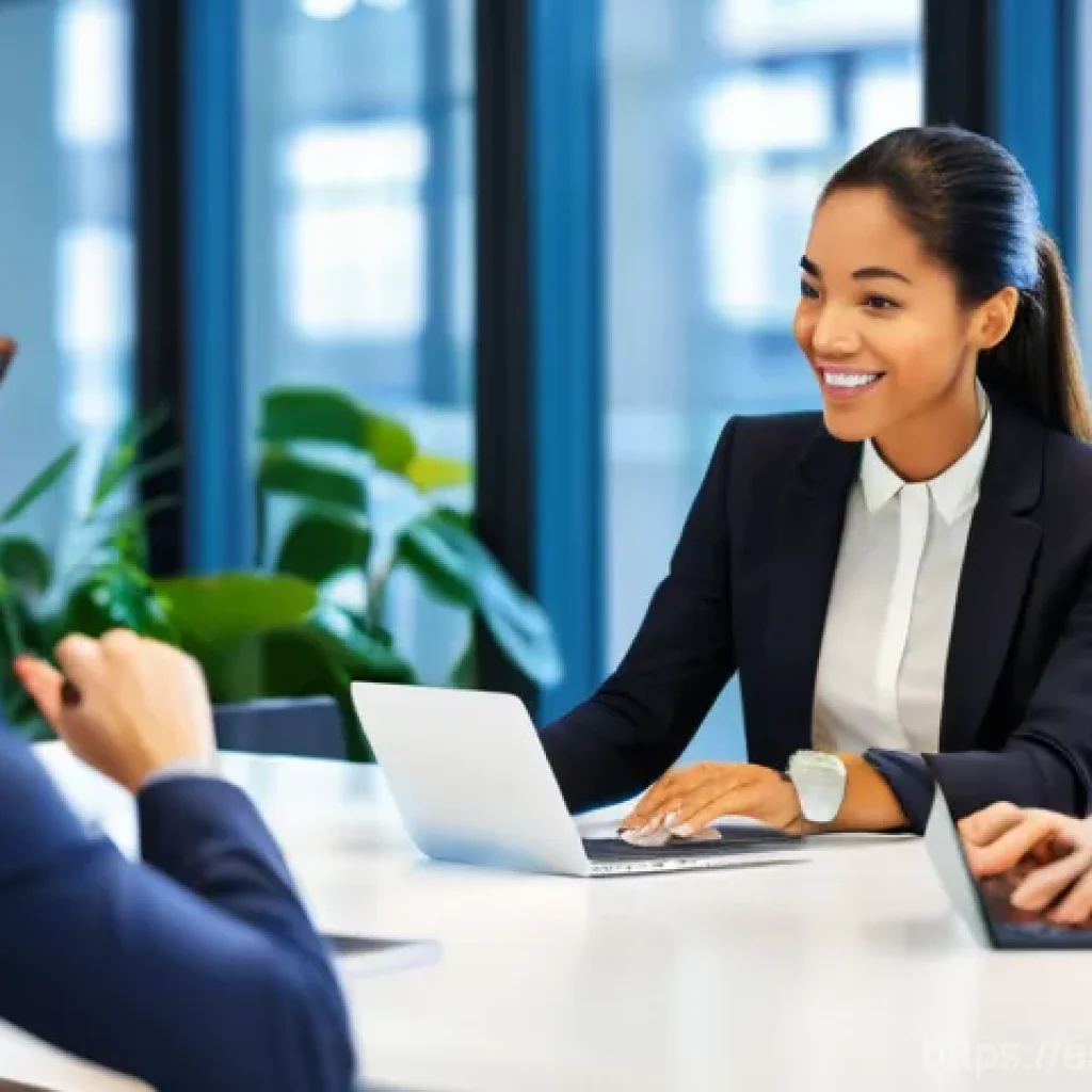 서비스관리사와 이직 성공 전략 - **Prompt 1: A Dynamic Service Management Professional in Action**
A diverse group of professiona...