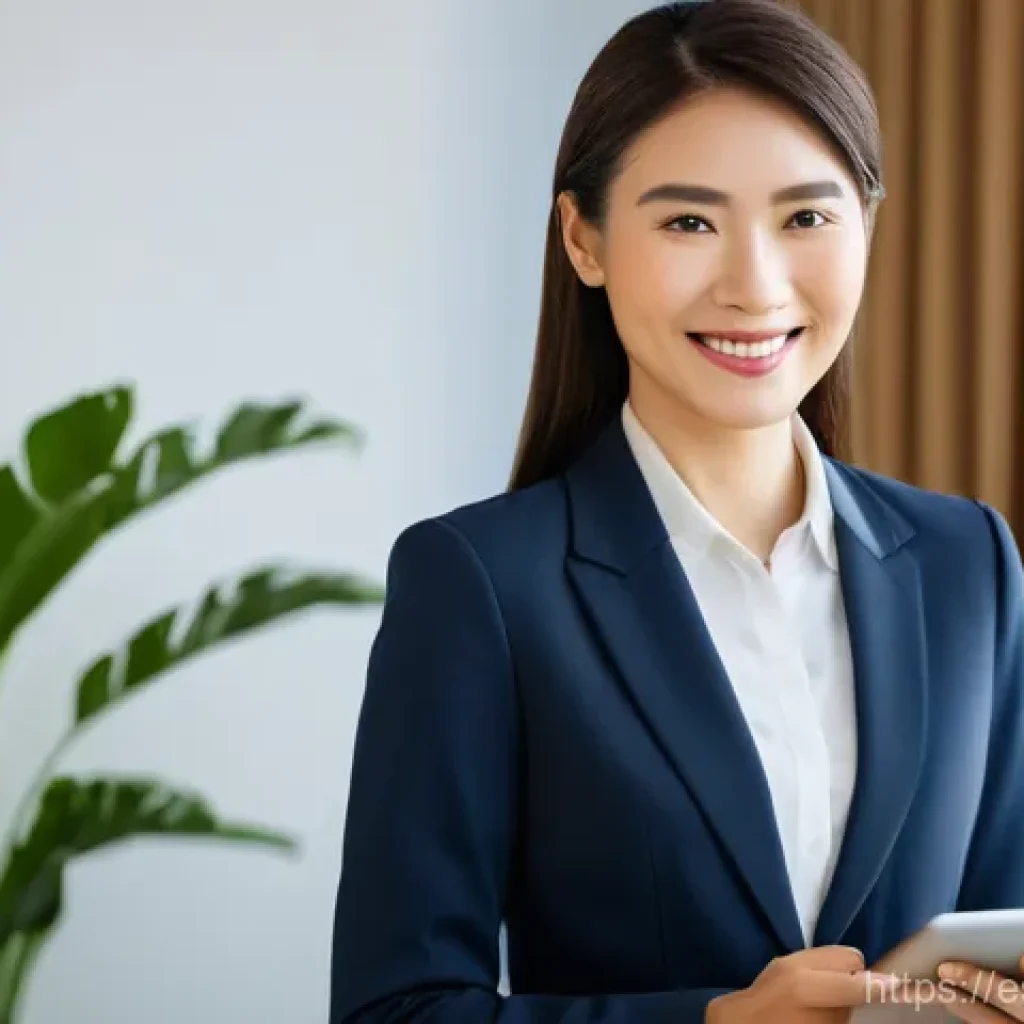 서비스관리사와 고객 데이터 분석 도구 - **Prompt:** A warm and professional female Service Manager, in her late 30s, with a genuine, empathe...