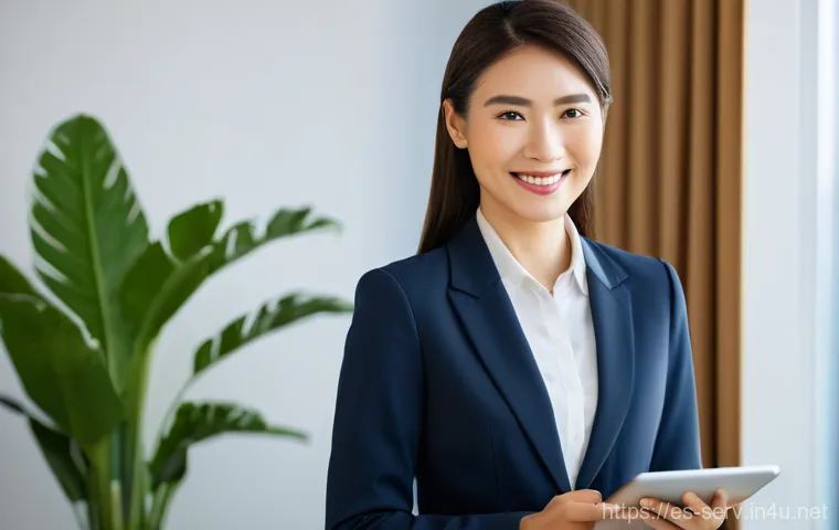 서비스관리사와 고객 데이터 분석 도구 - **Prompt:** A warm and professional female Service Manager, in her late 30s, with a genuine, empathe...