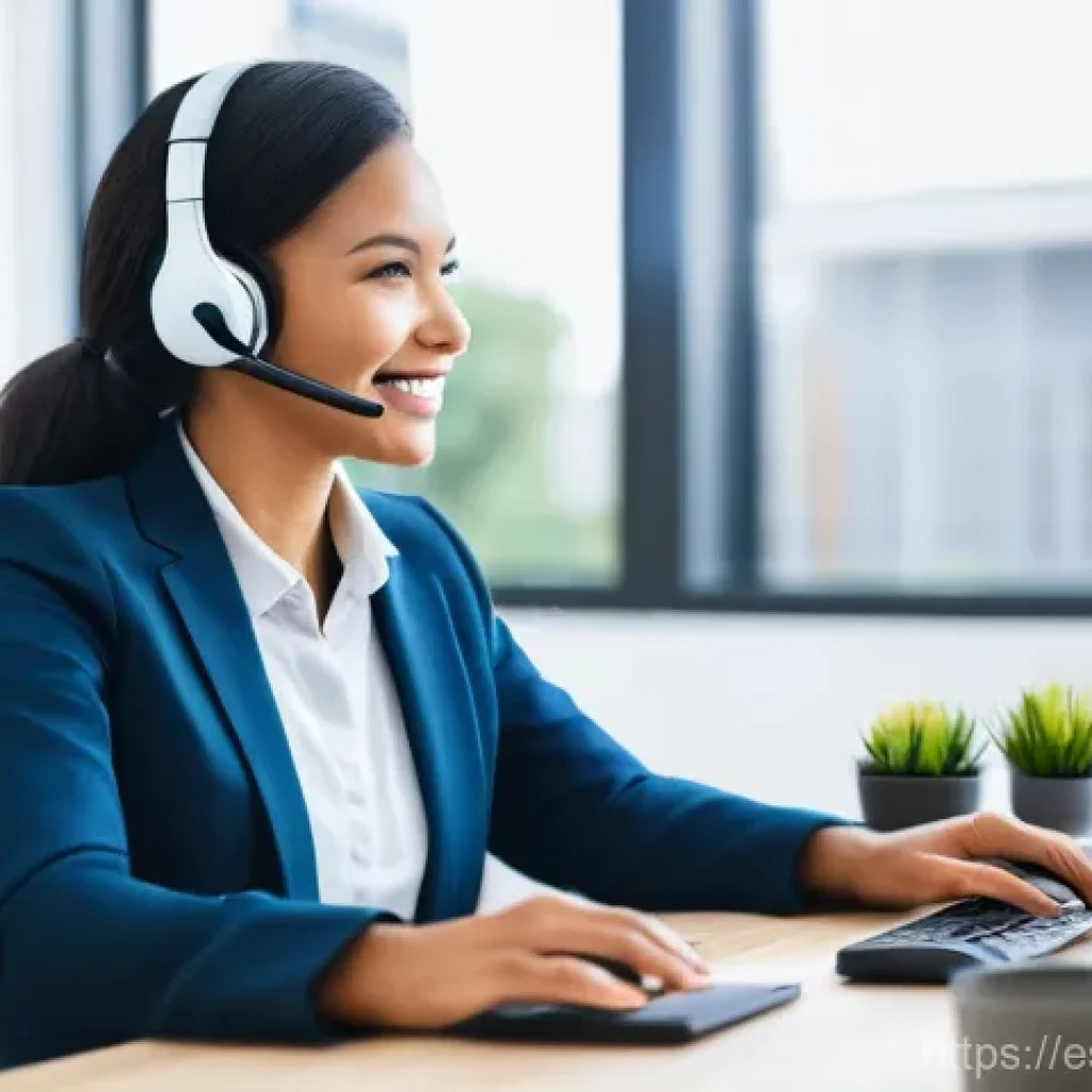 서비스관리사 경력 쌓기 방법 - **Prompt: Customer-Centric Service Administrator Utilizing CRM**
    A professionally dressed, frien...