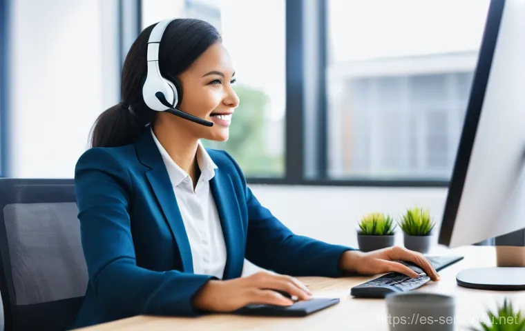 서비스관리사 경력 쌓기 방법 - **Prompt: Customer-Centric Service Administrator Utilizing CRM**
A professionally dressed, frien...