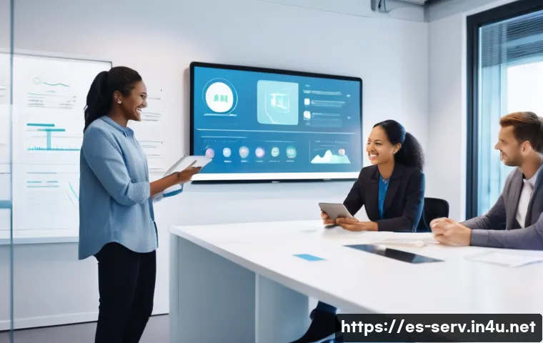 서비스관리사와 고객 보상 정책 사례 - **Prompt:** A diverse group of people, approximately 20-30 years old, collaborating in a modern, bri...